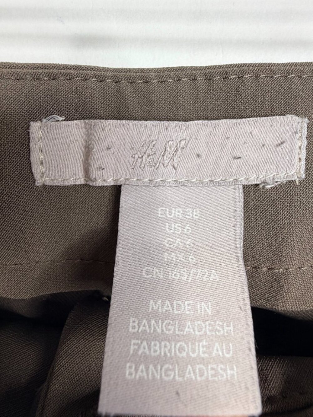 2/$30 H&M Tailored High Waisted Wide Leg Work Pant Taupe Brown 6 #A4495 - Picture 5 of 7